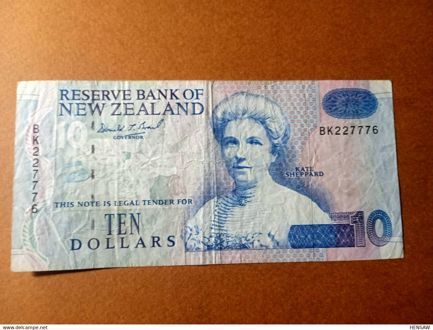 NEW ZEALAND 10 DOLLARS 1992 P 178 USED USADO - Nueva Zelandía
