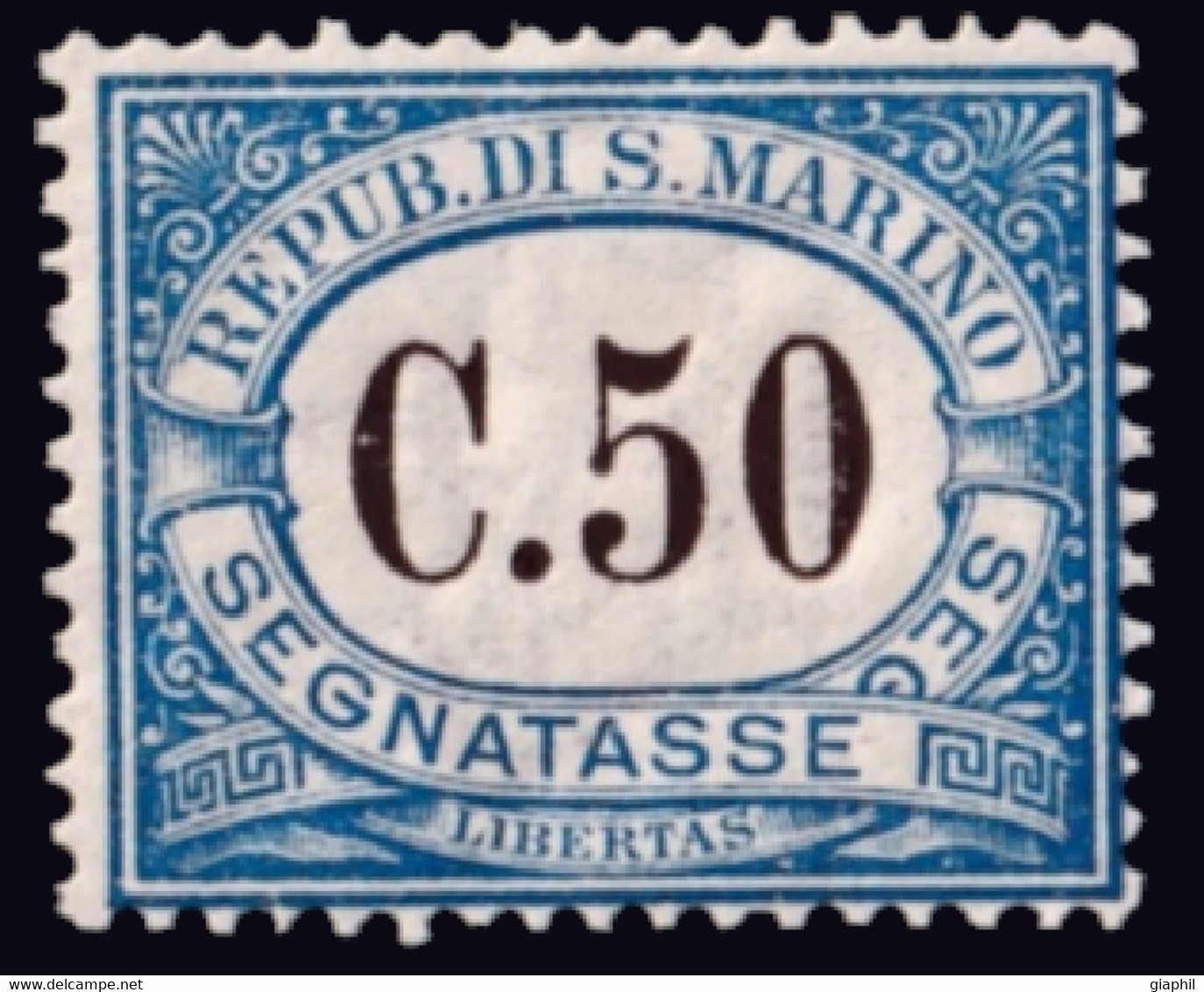 SAN MARINO 1925 SEGNATASSE 50 CENT. (Sass. 22) NUOVO INTEGRO ** OFFERTA! - Segnatasse