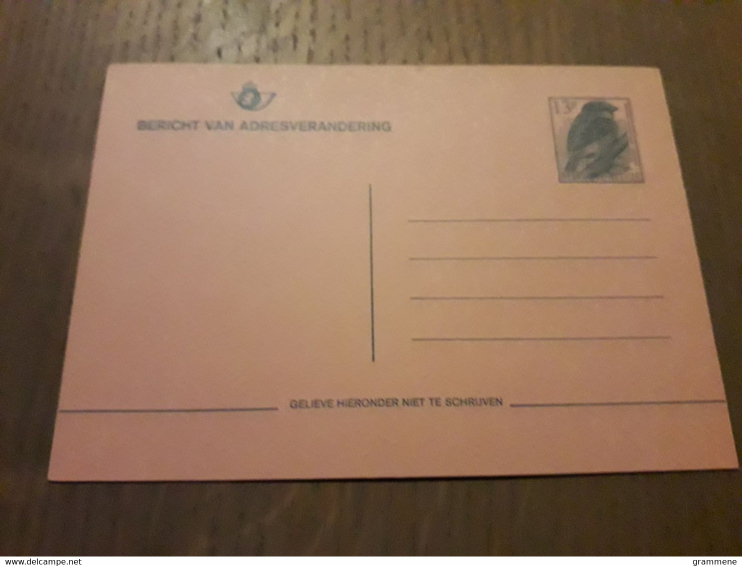 13 Fr Huismus Briefkaart Buzin NL - Avviso Cambiamento Indirizzo