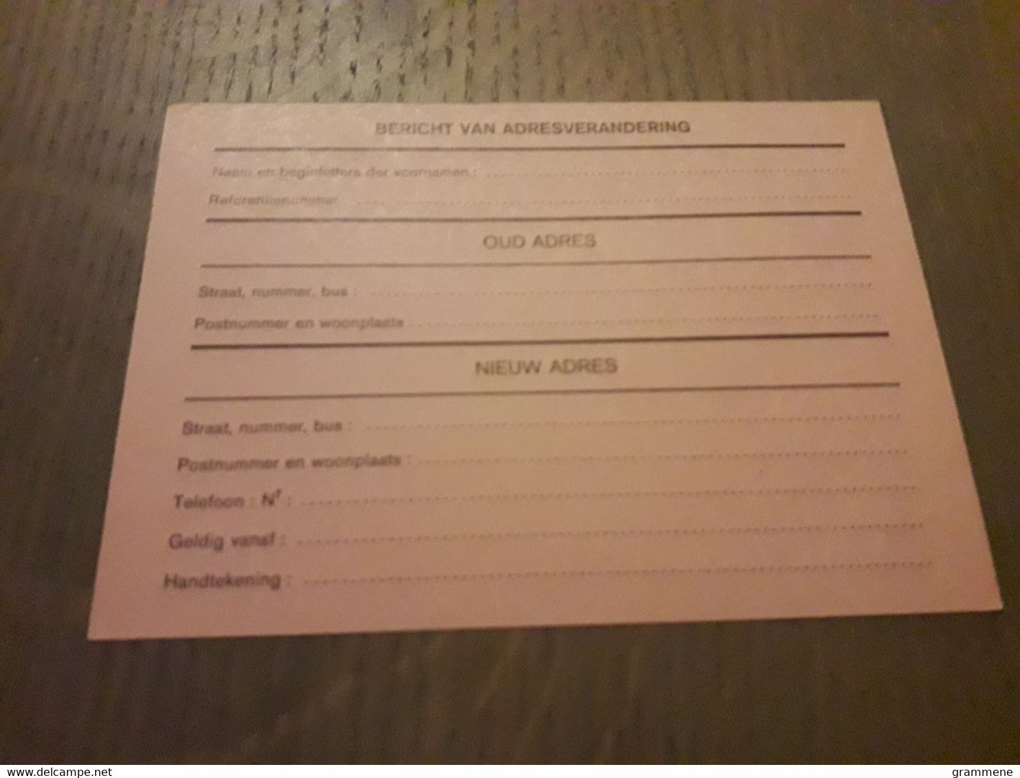 13 Fr Huismus Briefkaart Buzin NL - Adreswijziging