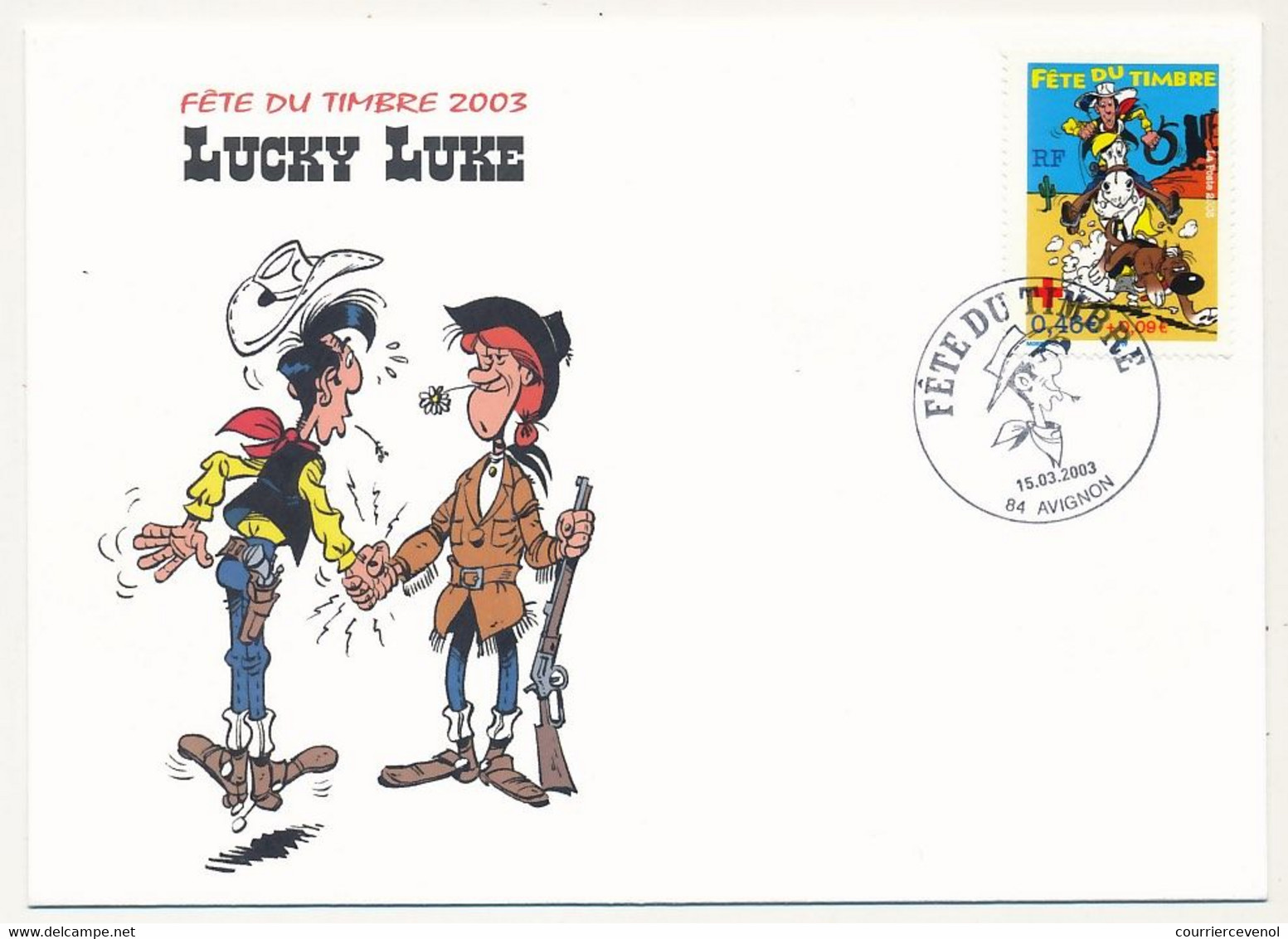 Enveloppe Fédérale - Fête Du Timbre AVIGNON 2003 - Lucky Lucke - 15.03.2003 - Storia Postale