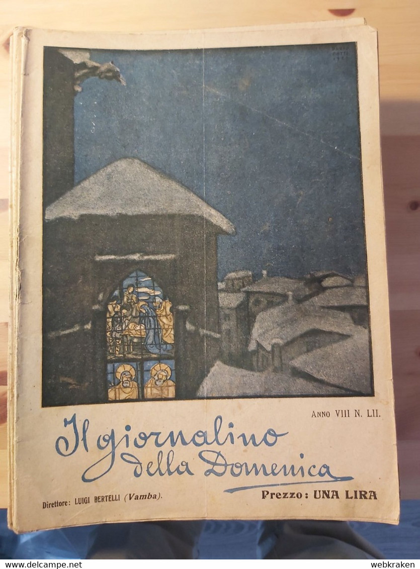 RIVISTA PER RAGAZZI IL GIORNALINO DELLA DOMENICA DI LUIGI BERTELLI VAMBA ANNO VIII NR. LII NR. 52 - Niños Y Adolescentes