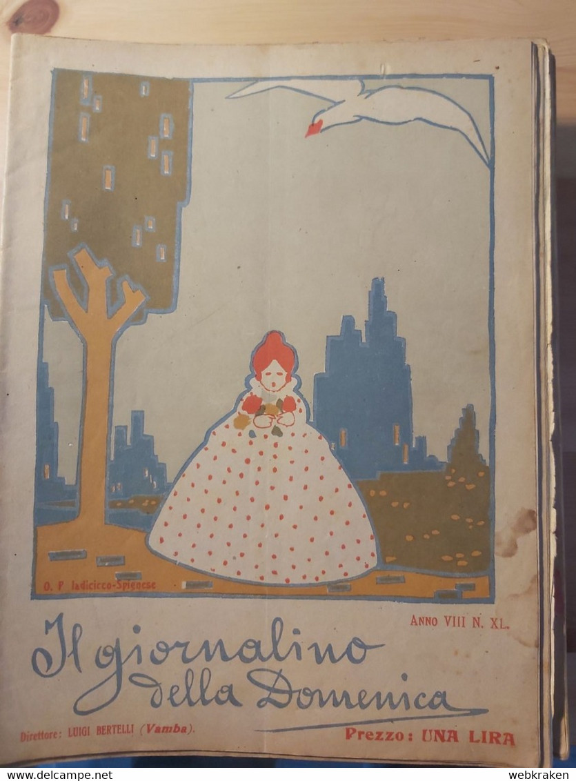 RIVISTA PER RAGAZZI IL GIORNALINO DELLA DOMENICA DI LUIGI BERTELLI VAMBA ANNO VIII NR. XL NR. 40 - Teenagers & Kids