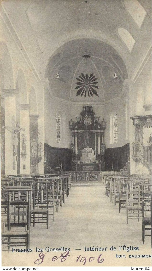 LES BONS VILLERS. FRASNES LEZ GOSSELIES. INTERIEUR DE L'EGLISE. - Les Bons Villers