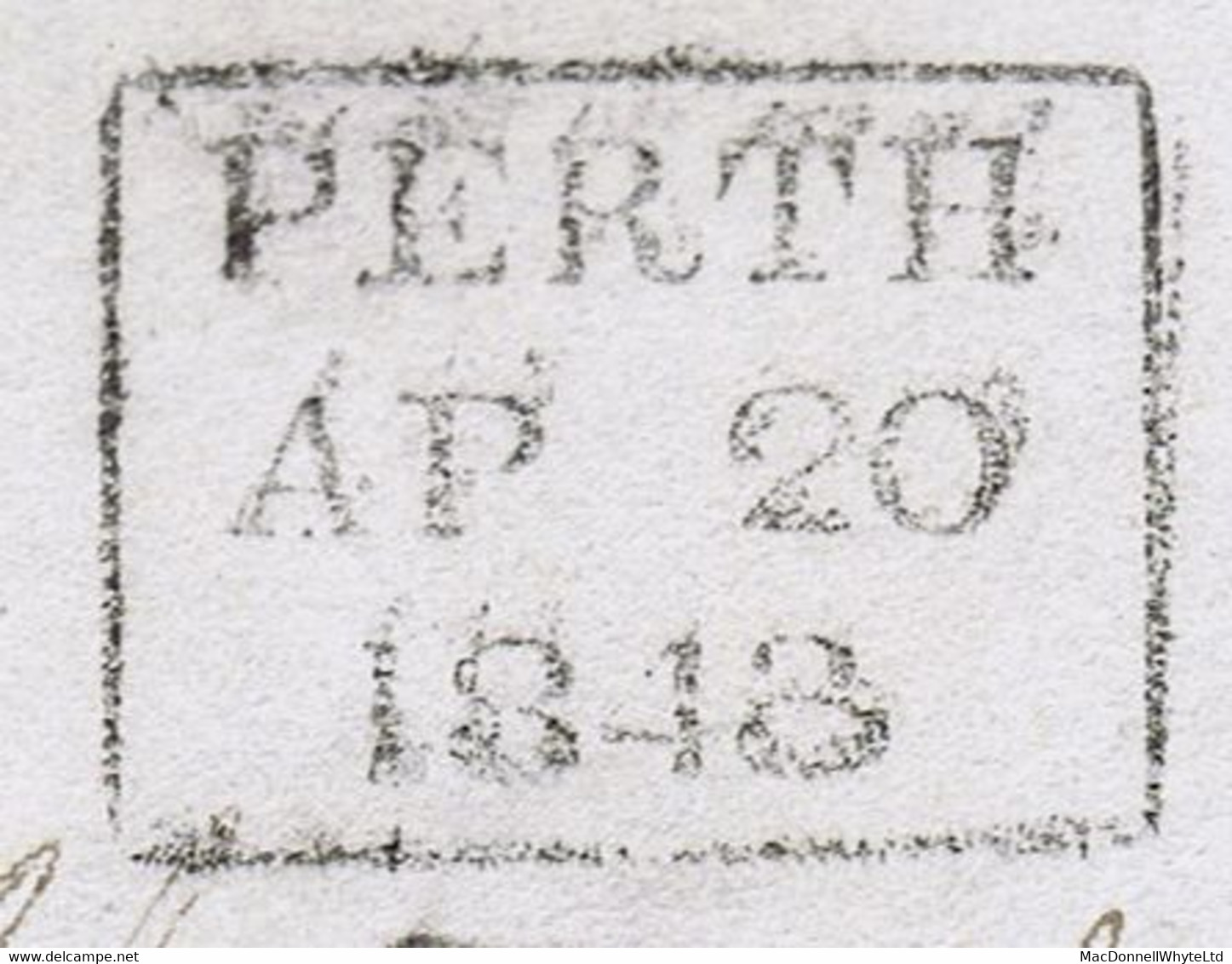 GB 1841 1d Red Plate 19 EL Tied Perth Maltese Cross To 1843 Cover To Blairgowrie PERTH AP 20 1843 - Briefe U. Dokumente