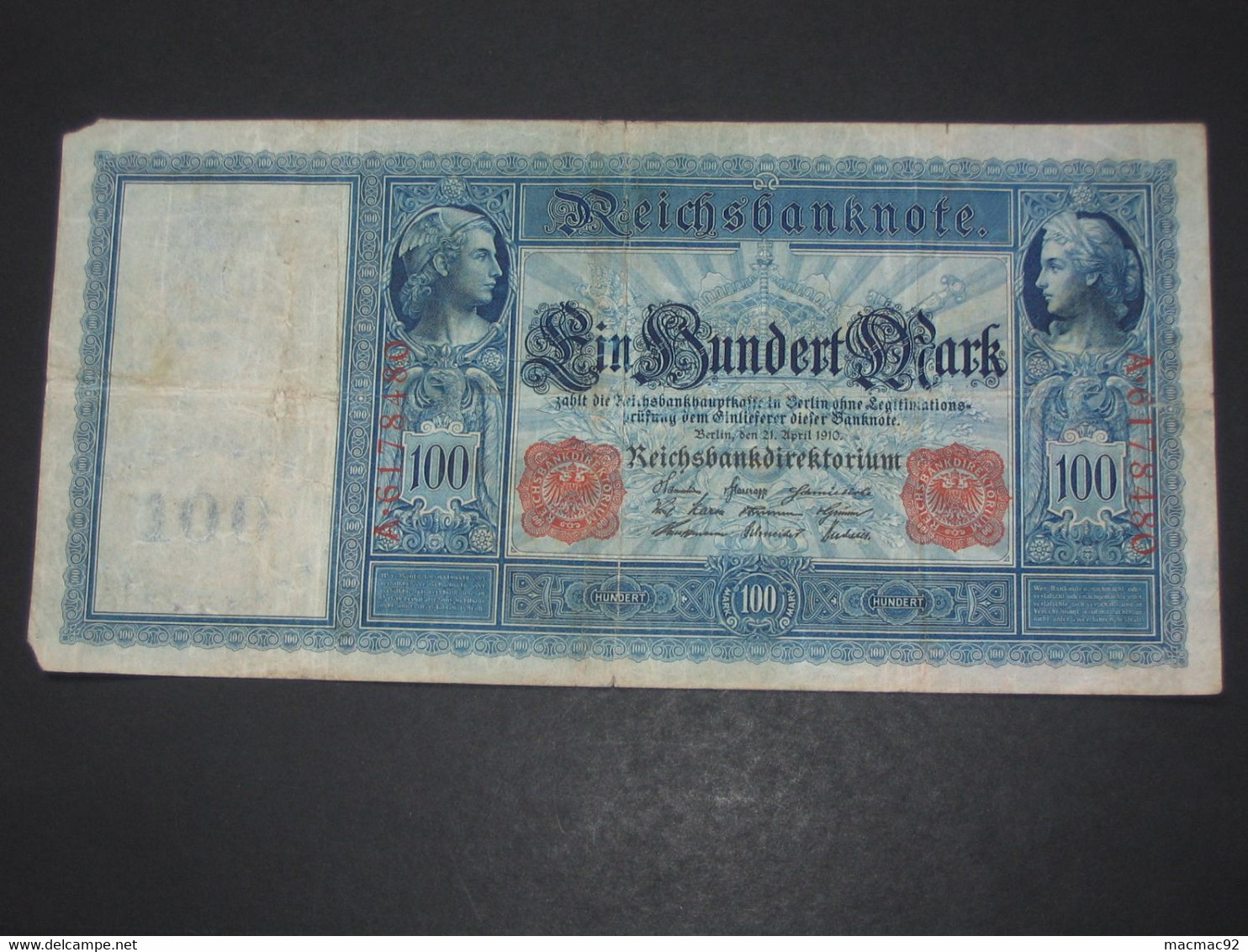ALLEMAGNE - 100 EIN HUNDERT  MARK - Berlin 1910  Reichsbanknote - Germany **** EN ACHAT IMMEDIAT **** - 100 Mark