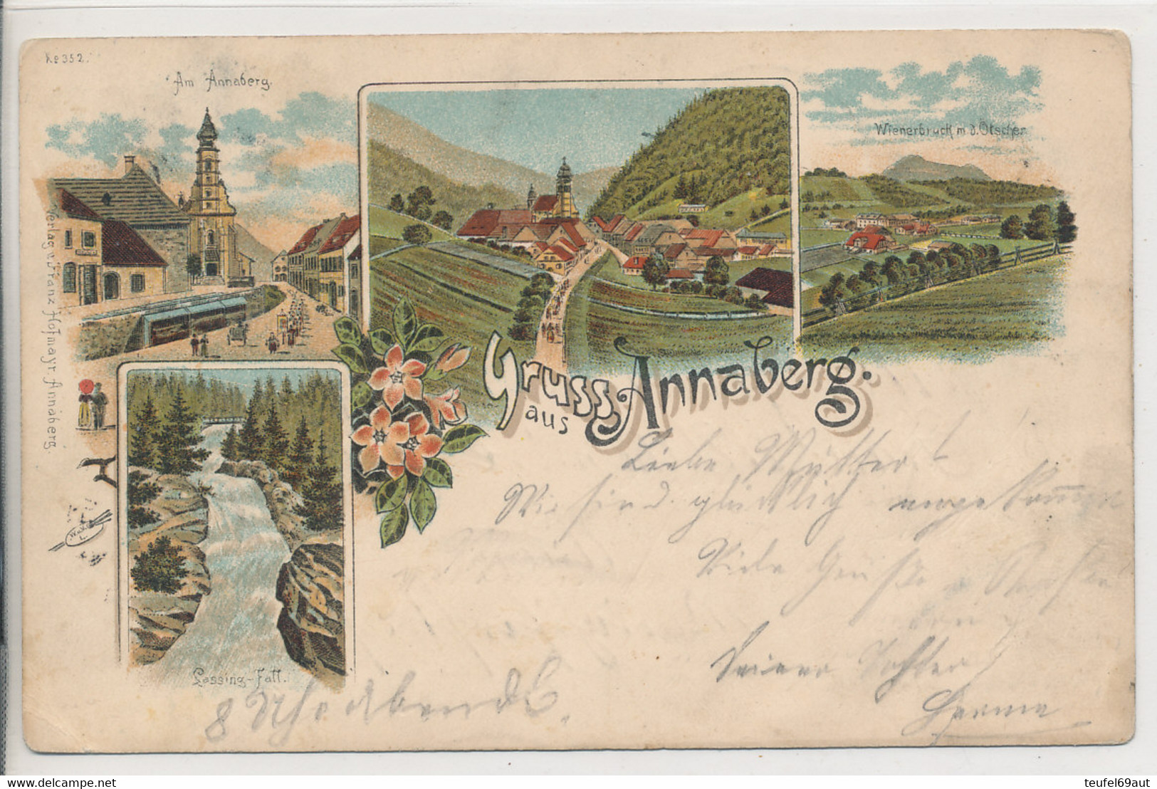 AK NÖ Annaberg - Gruss Aus .. Litho Verl. Hofmayr Bez. Lilienfeld 1898 - Lilienfeld