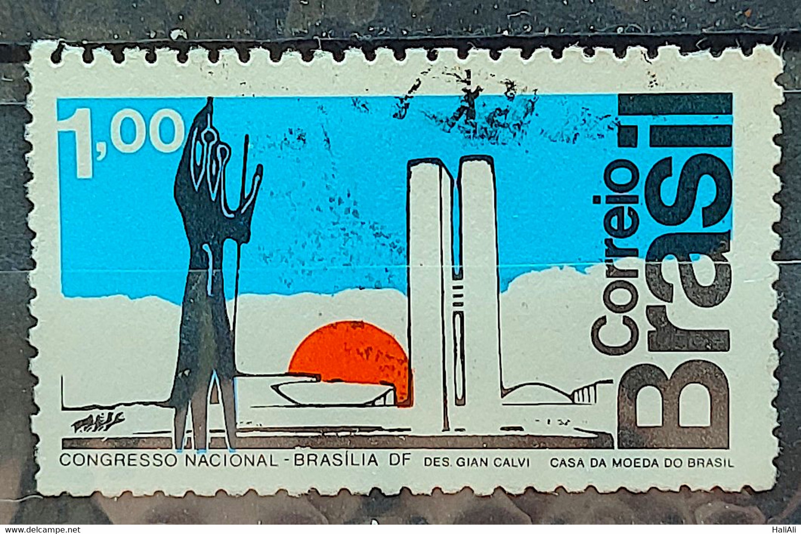 C 763 Brazil Stamp National Congress Brasilia Architecture 1972 Circulated - Used Stamps