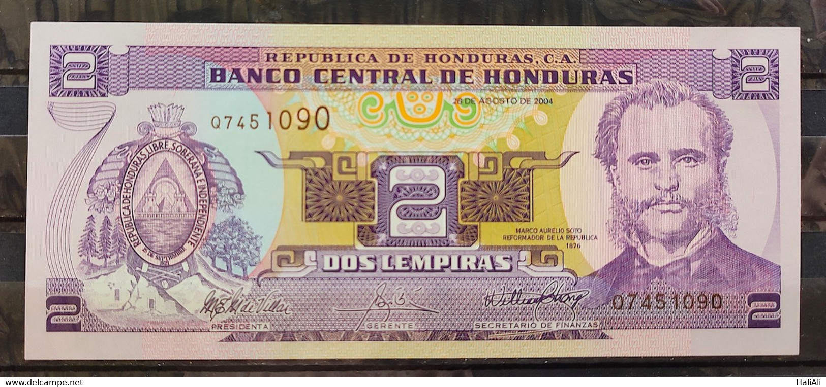 Banknote Honduras 2 Lempiras 1090 FE - Honduras