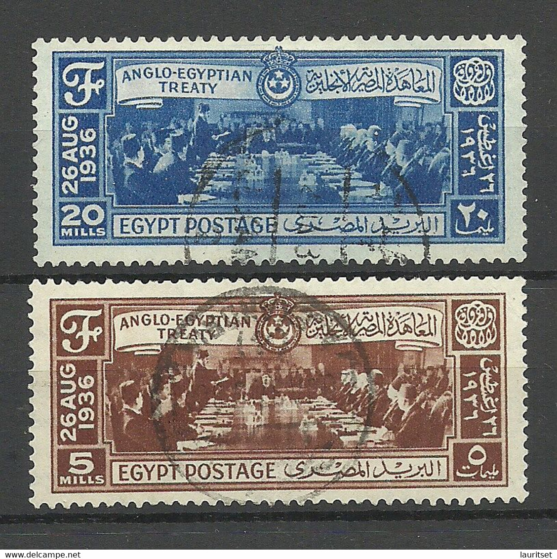 Egypt 1936 Michel 220 & 222 O - Gebruikt