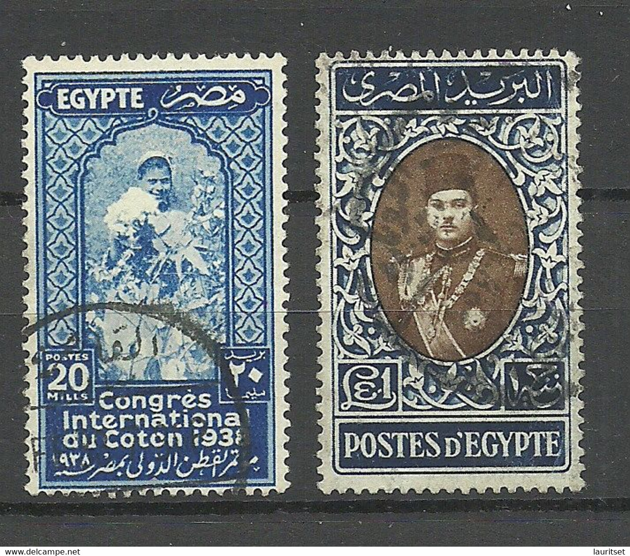 Egypt 1938/1939 Michel 243 & 259 O - Oblitérés