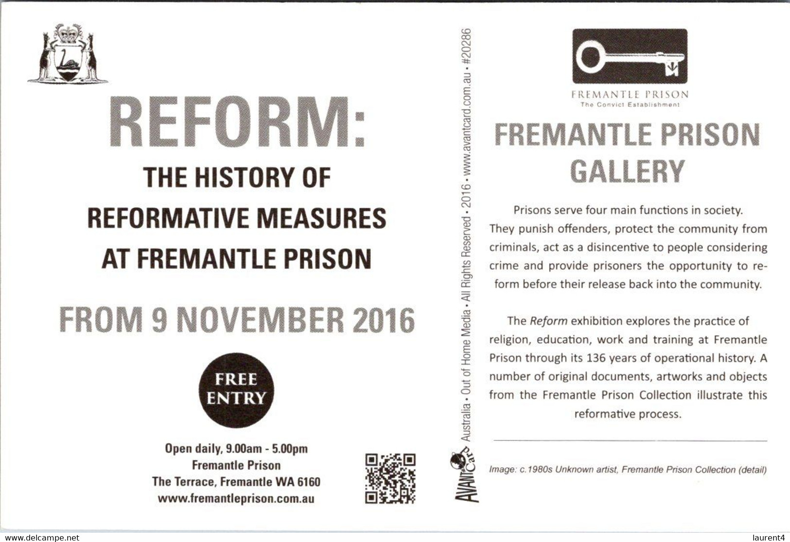 (3 Oø 40) Australia - WA - Prison Reform Expo (Fremantle Prison / Goal Museum Gallery) - Prigione E Prigionieri