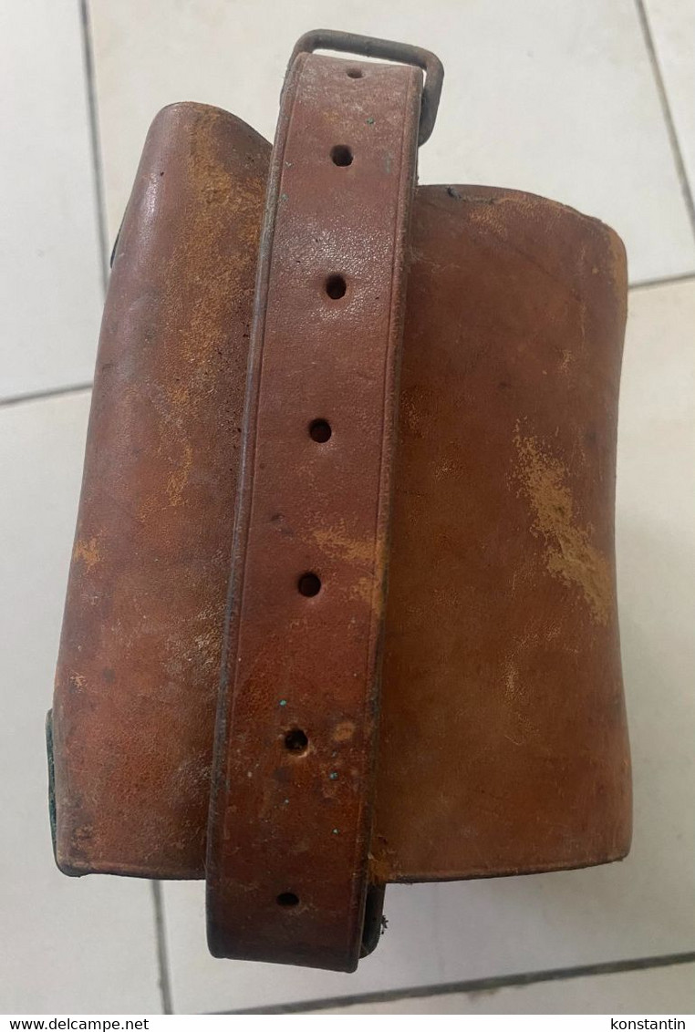 DANISH MADSEN MG AMMUNITION MAGAZINE LEATHER POUCH WITH STRAP