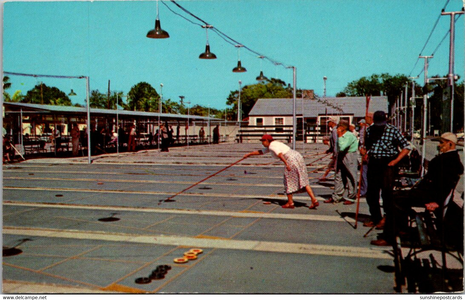 Florida Bradenton Playing Shuffleboard At Bradenton Shuffleboard Club 1962 - Bradenton