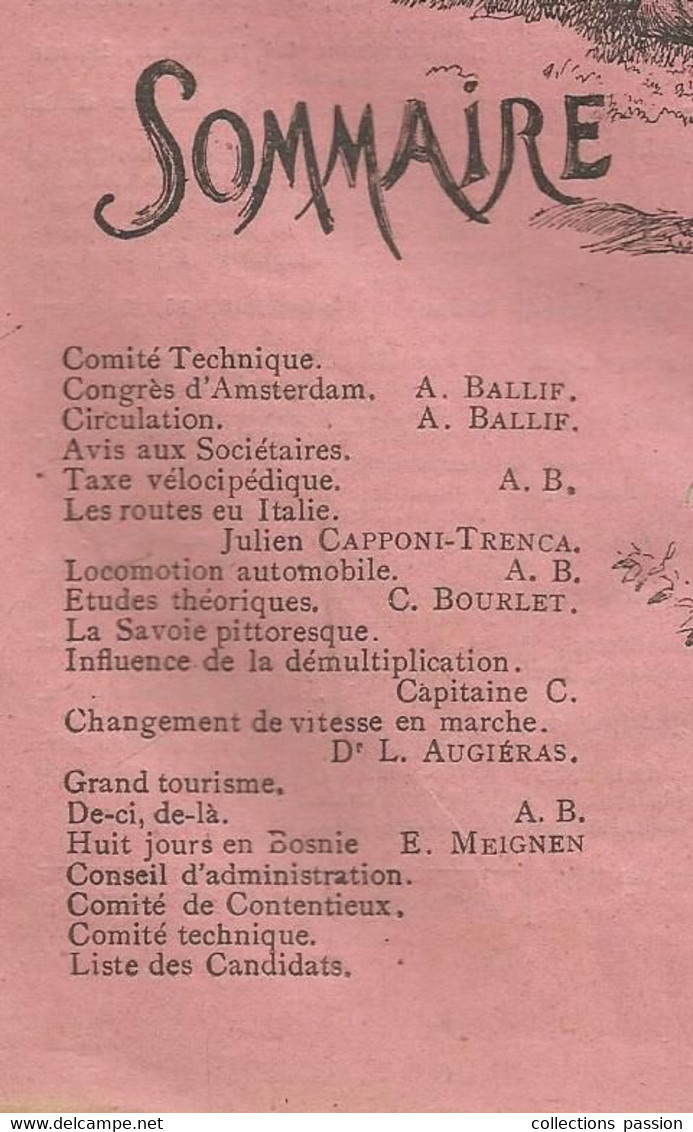 REVUE MENSUELLE,  TOURING CLUB DE FRANCE ,aout 1897 ,3 Scans, 40 Pages  Frais Fr 3.35 E - Revues Anciennes - Avant 1900