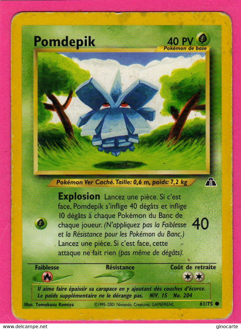 Carte Pokemon Francaise 1995 Wizards Neo Discovery 61/75 Pomdepik 40pv Occasion - Wizards
