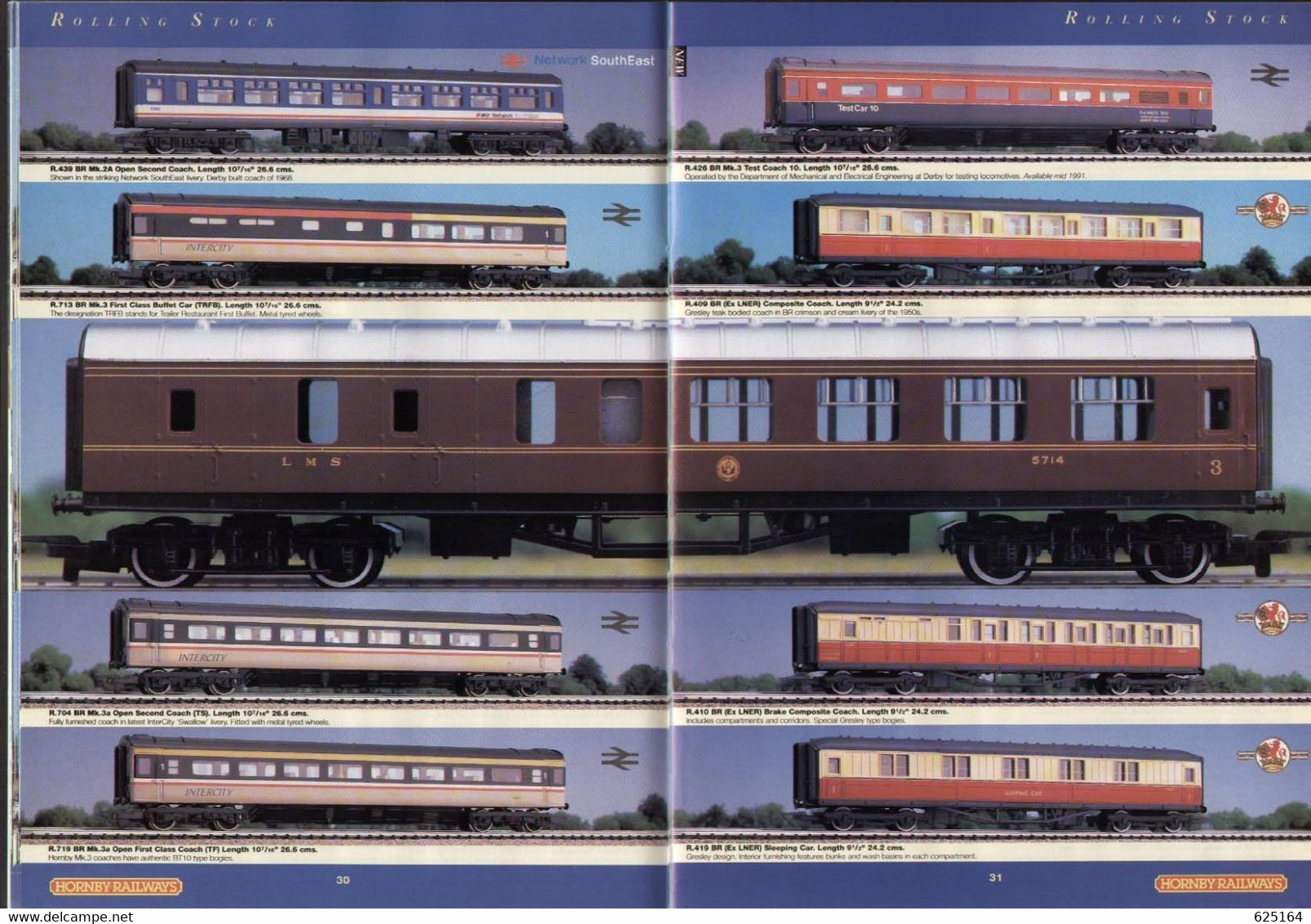 Catalogue HORNBY RAILWAYS 1991 37th Edition OO Gauge - Inglés