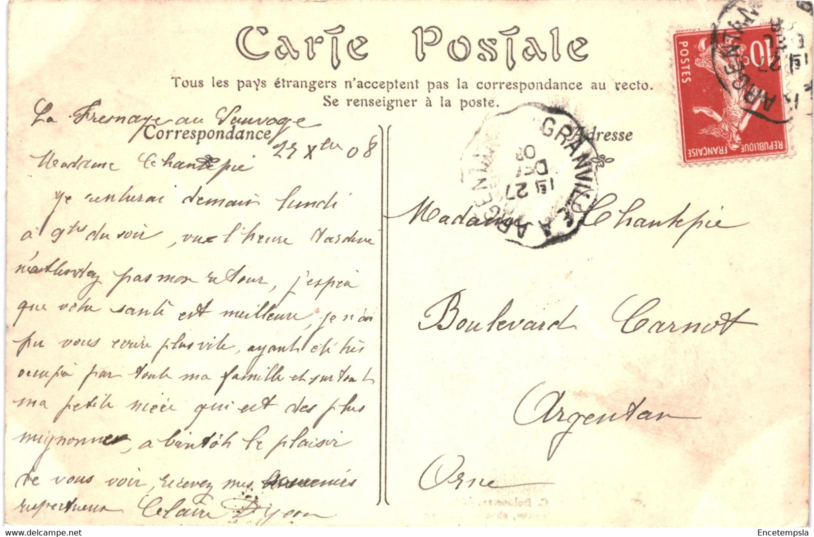 CPA  Carte Postale France Putanges Scierie De Crèvecoeur 1908  VM63603ok - Putanges