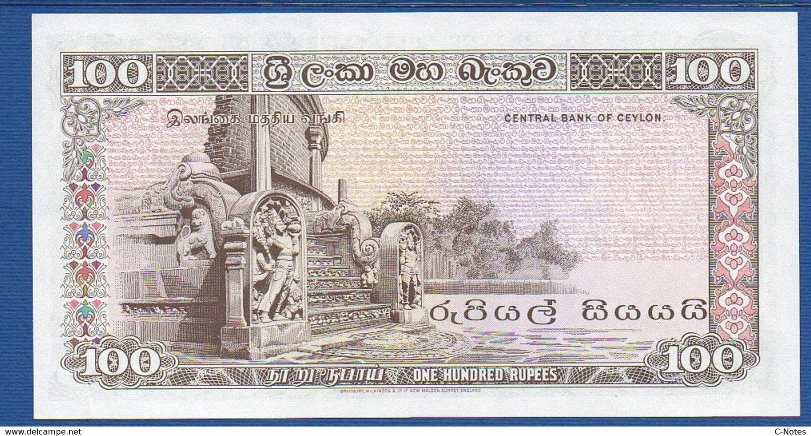 CEYLON & SRI LANKA - Central Bank Of Ceylon - P.80Ab – 100 Rupees 1975 UNC, Serie W/89 49844 - Sri Lanka