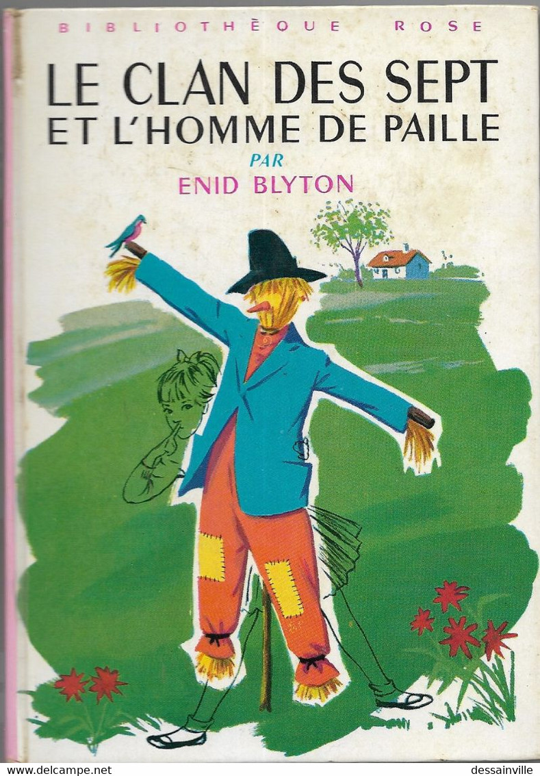 LE CLAN DES SEPT ET L'HOMME DE PAILLE Par Enid Blyton - ASLAN Illustrateur - Bibliotheque Rose