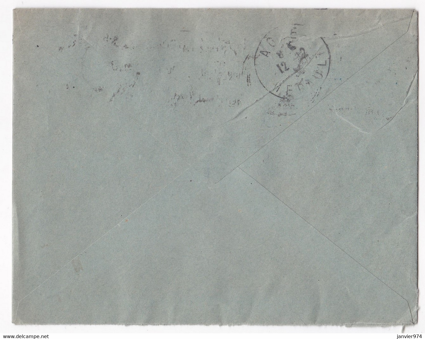 Enveloppe 1920, Joaillerie J. Sanne à Lyon - Brieven En Documenten