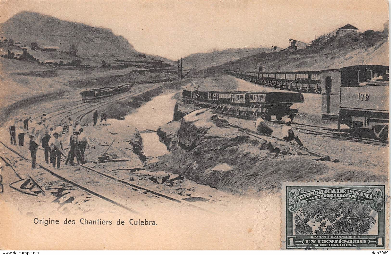 Amerique - Canal De PANAMA - Origine Des Chantiers De Culebra (Coupe Gaillard) - Train, Voies Ferrées - Précurseur - Panama