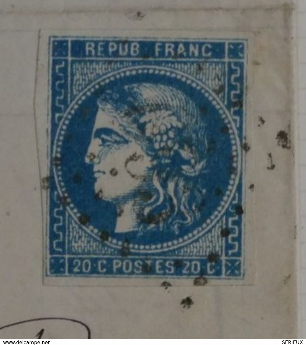 BO9 FRANCE   BELLE  LETTRE    1871 CAHORS A ROCHEFORT  + EMISSION BORDEAUX N°46 ++ AFFRANCH. PLAISANT++ - 1870 Emission De Bordeaux