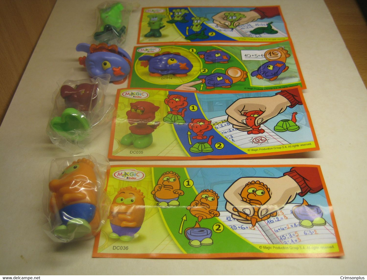 2011 Ferrero - Kinder Surprise - DC033, DC034, DC035 & DC036 - Mixart - Office Assistants - Complete Set + 4 BPZ's - Monoblocchi