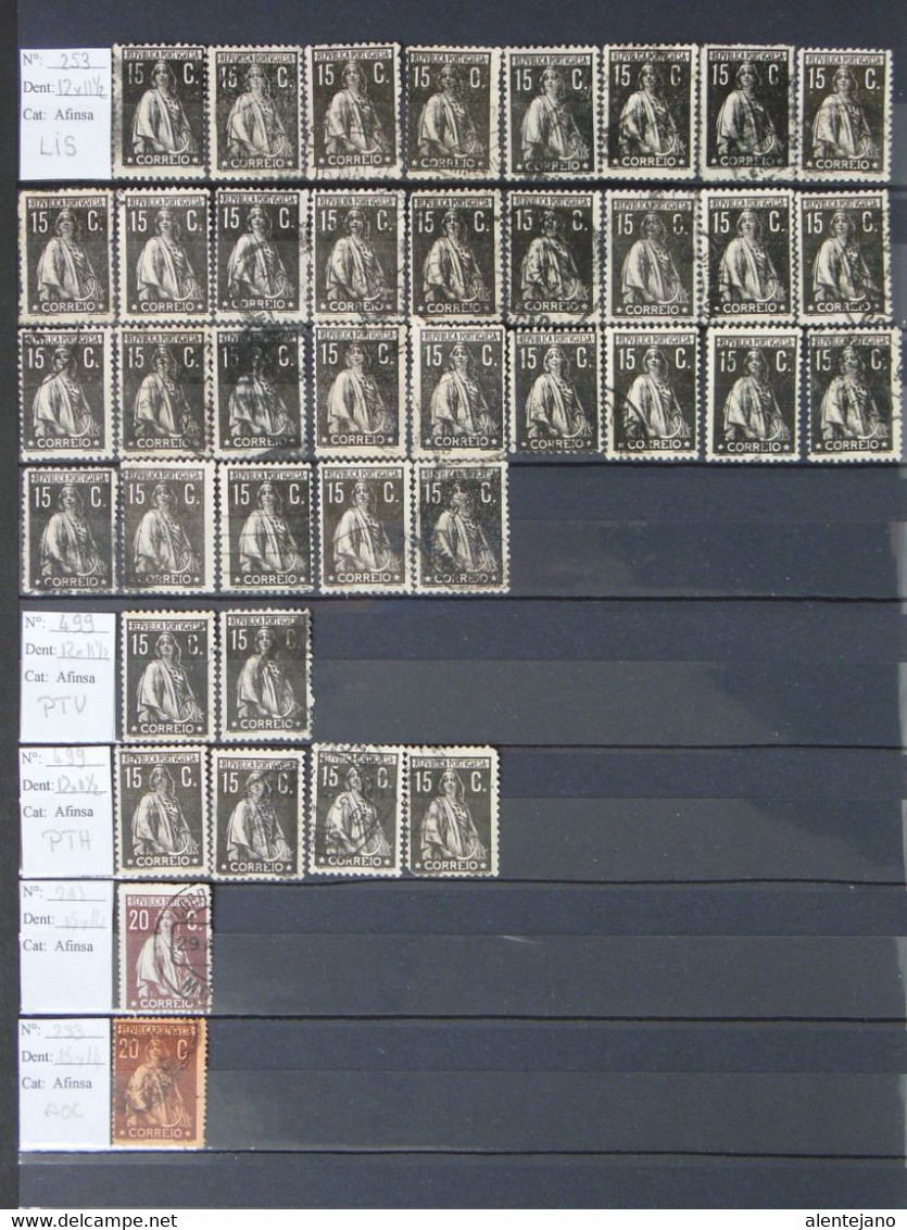 Portugal - Lot De Timbres Ceres Oblitérés (n°7) - 2 Pages - Sammlungen