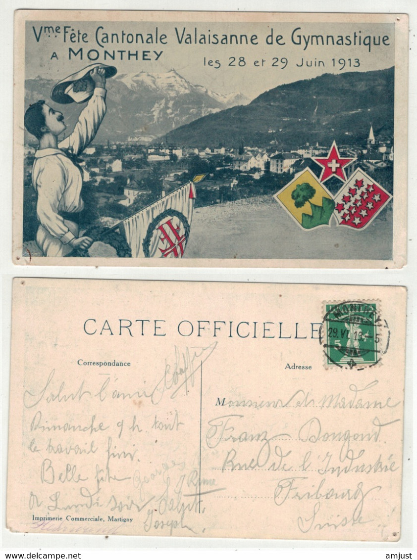 Suisse // Schweiz // Switzerland // Valais // Monthey, 5ème Fête Cantonale De Gymnastique 1913 - Monthey