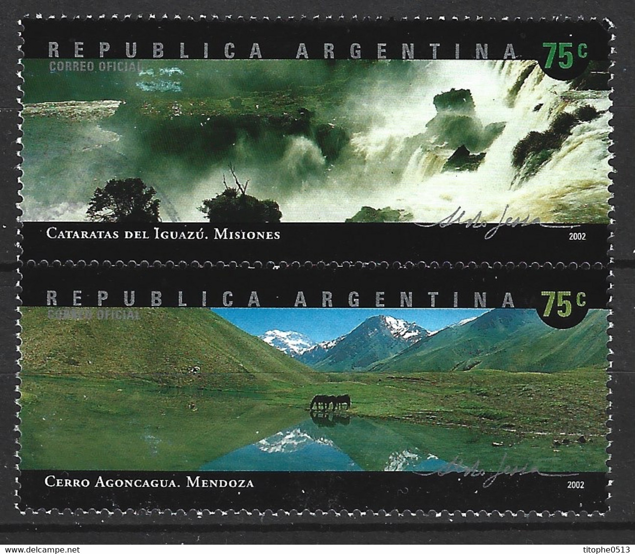 ARGENTINE. Timbres Oblitérés De 2002. Paysages. - Used Stamps