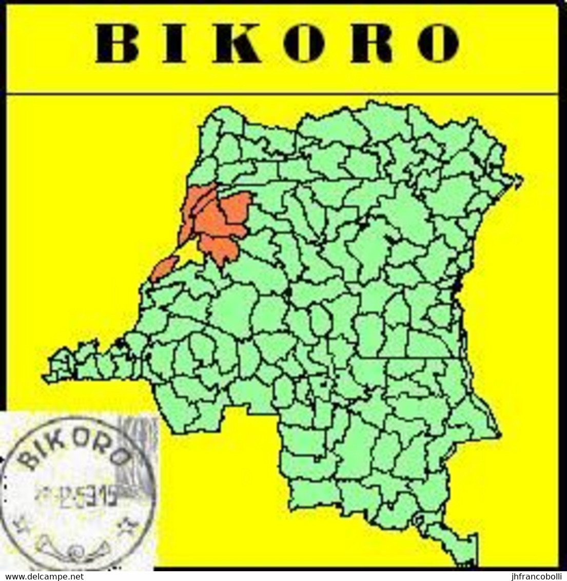 BIKORO BELGIAN CONGO / CONGO BELGE CANCEL STUDY [1] WITH COB 291-A  R-A-R-E ! - Abarten Und Kuriositäten