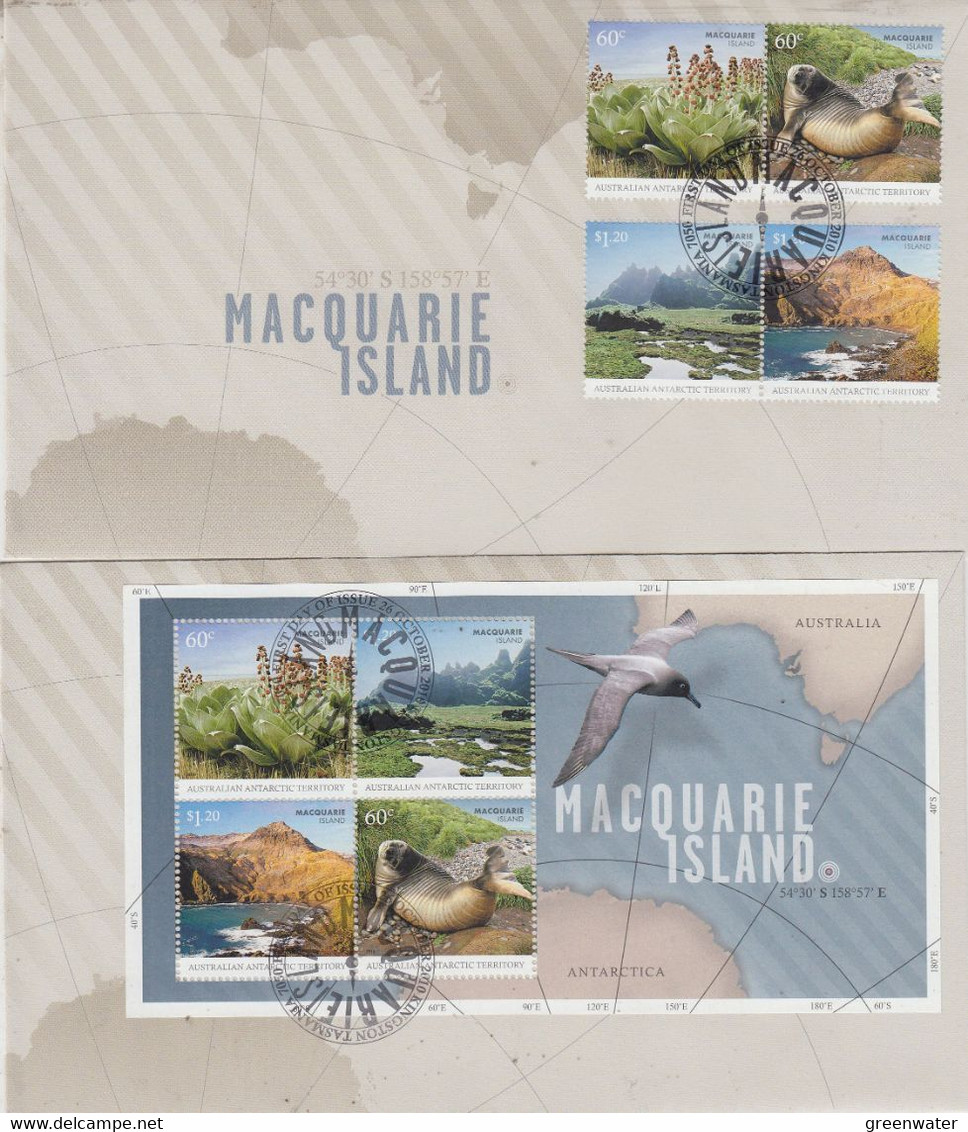 AAT 2010 Macquarie Island 4v + M/s 2 FDC  (XC178) - FDC