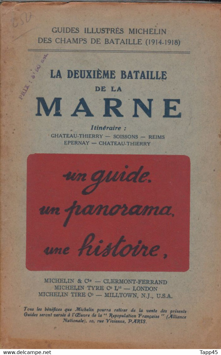 Livre > Guide Michelin 14 18  > La Deuxième Bataille De La Marne 1919  > Tv 3 > - Michelin (guias)