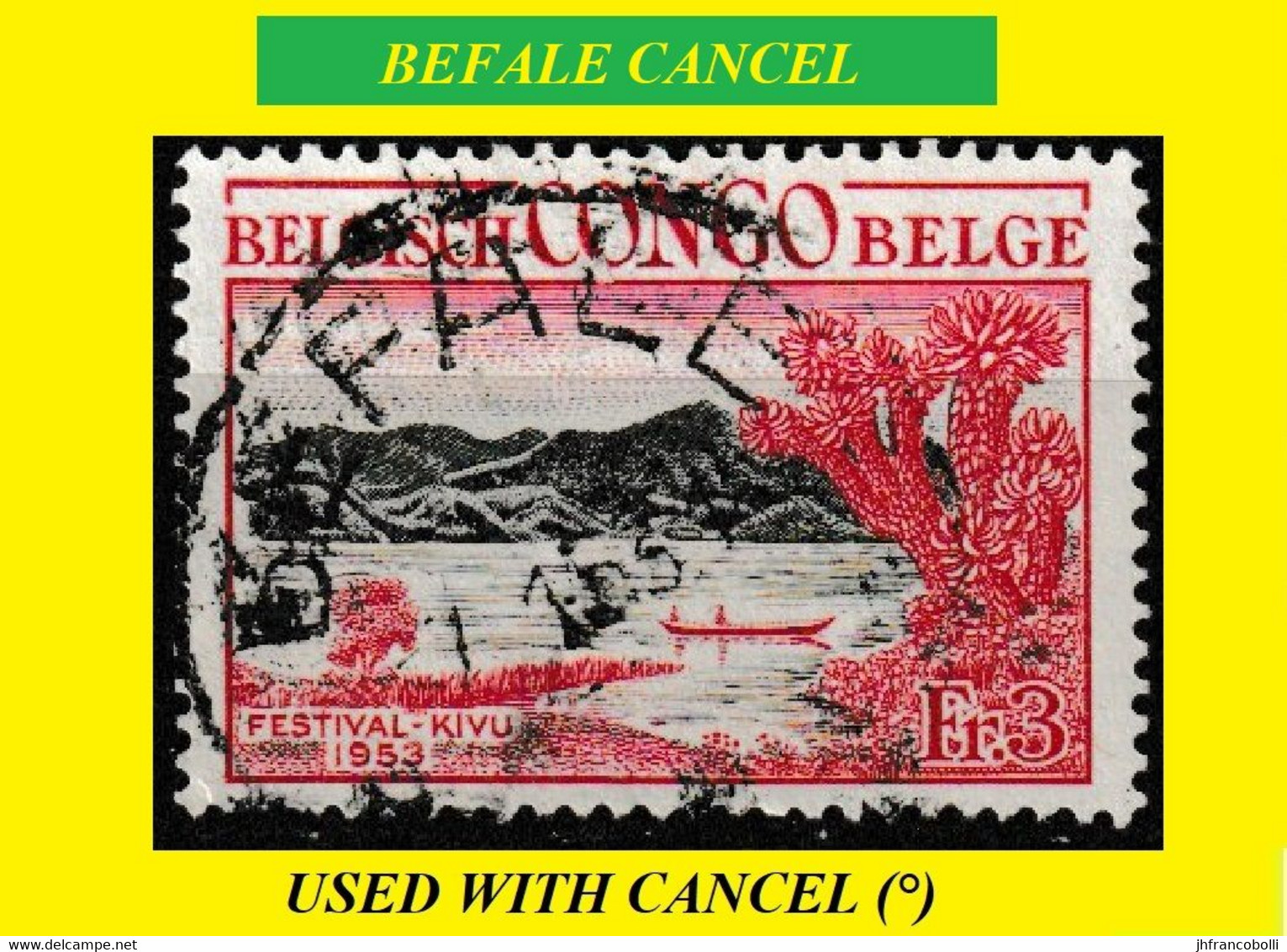 BEFALE BELGIAN CONGO / CONGO BELGE CANCEL STUDY [1] WITH COB 325   R-A-R-E ! - Abarten Und Kuriositäten