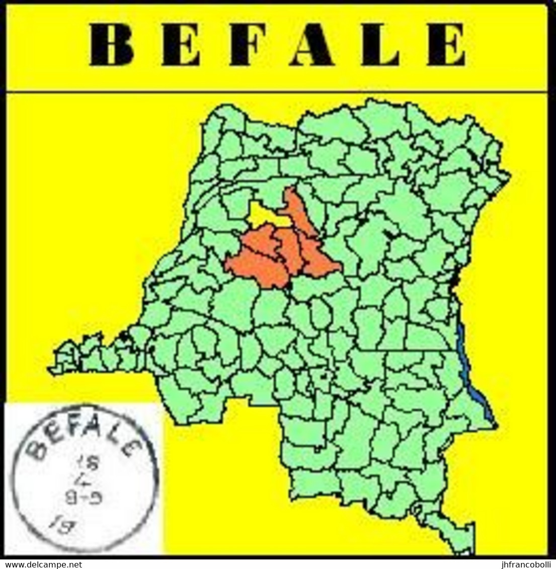 BEFALE BELGIAN CONGO / CONGO BELGE CANCEL STUDY [1] WITH COB 325   R-A-R-E ! - Errors & Oddities