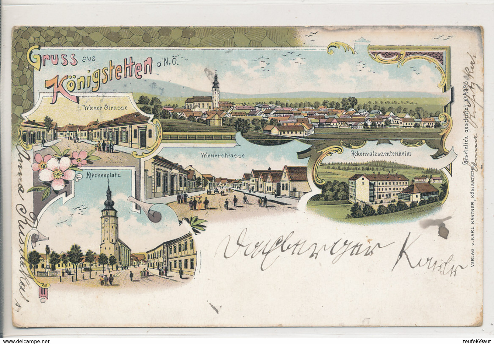 AK NÖ Königstetten - Gruss Aus .. Litho Verl. Kantner Bez. Tulln 1903 - Tulln