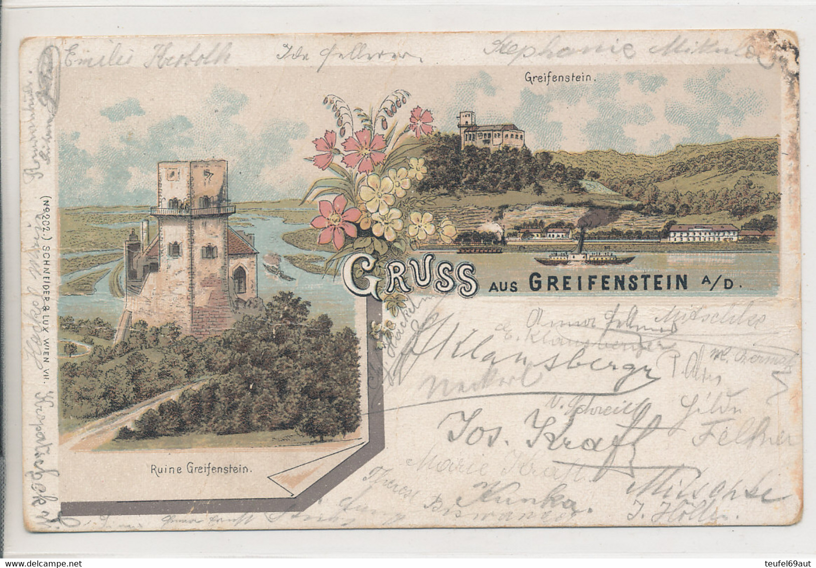 AK NÖ Greifenstein - Gruss Aus .. Lithio Verl. Schneider U. Lux Bez. Tulln 1897 - Tulln
