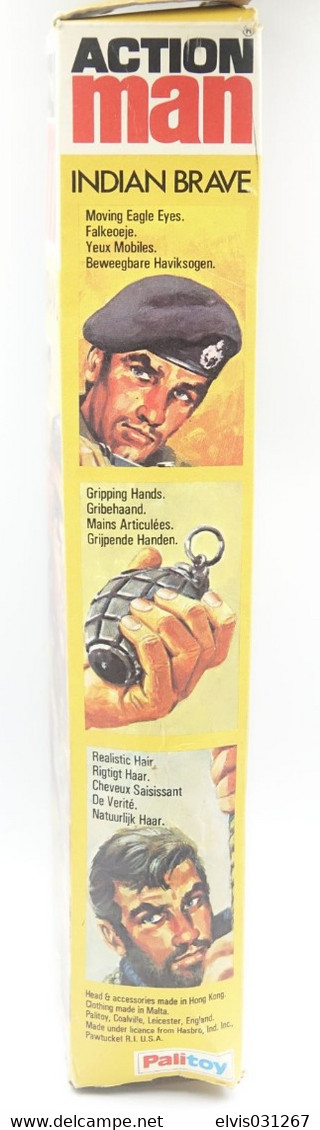 Vintage ACTION MAN : INDIAN BRAVE ULTRA RARE EAGLE EYE - BOXED 99% COMPLETE  - Original Hasbro 1977's - Palitoy - GI JOE