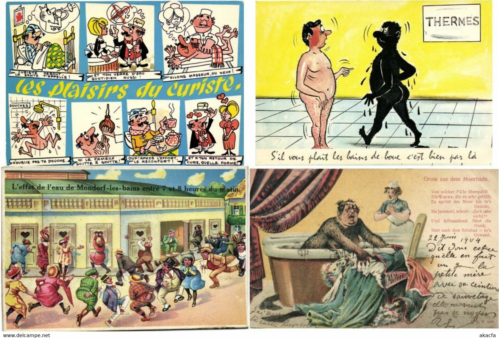 HEALTH BATHS SOURCES 15 Vintage France Postcards Pre-1970 (L3508) - Santé