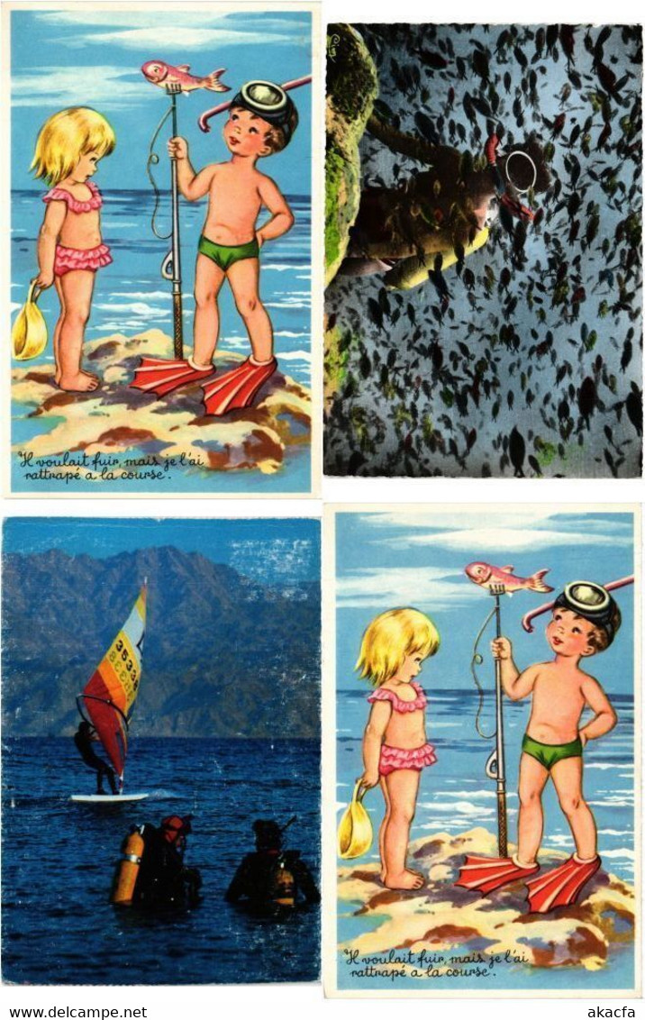 DIVING SPORT 13 Modern Postcards Pre- 1990 (L5718) - Kunst- Und Turmspringen
