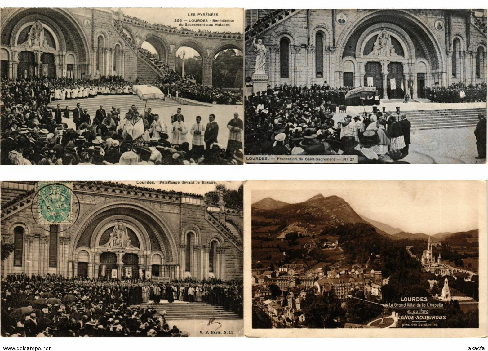 LOURDES FRANCE CATHOLIC RELIGION 39 Vintage Postcard Pre-1940 (L2313) - Luoghi Santi