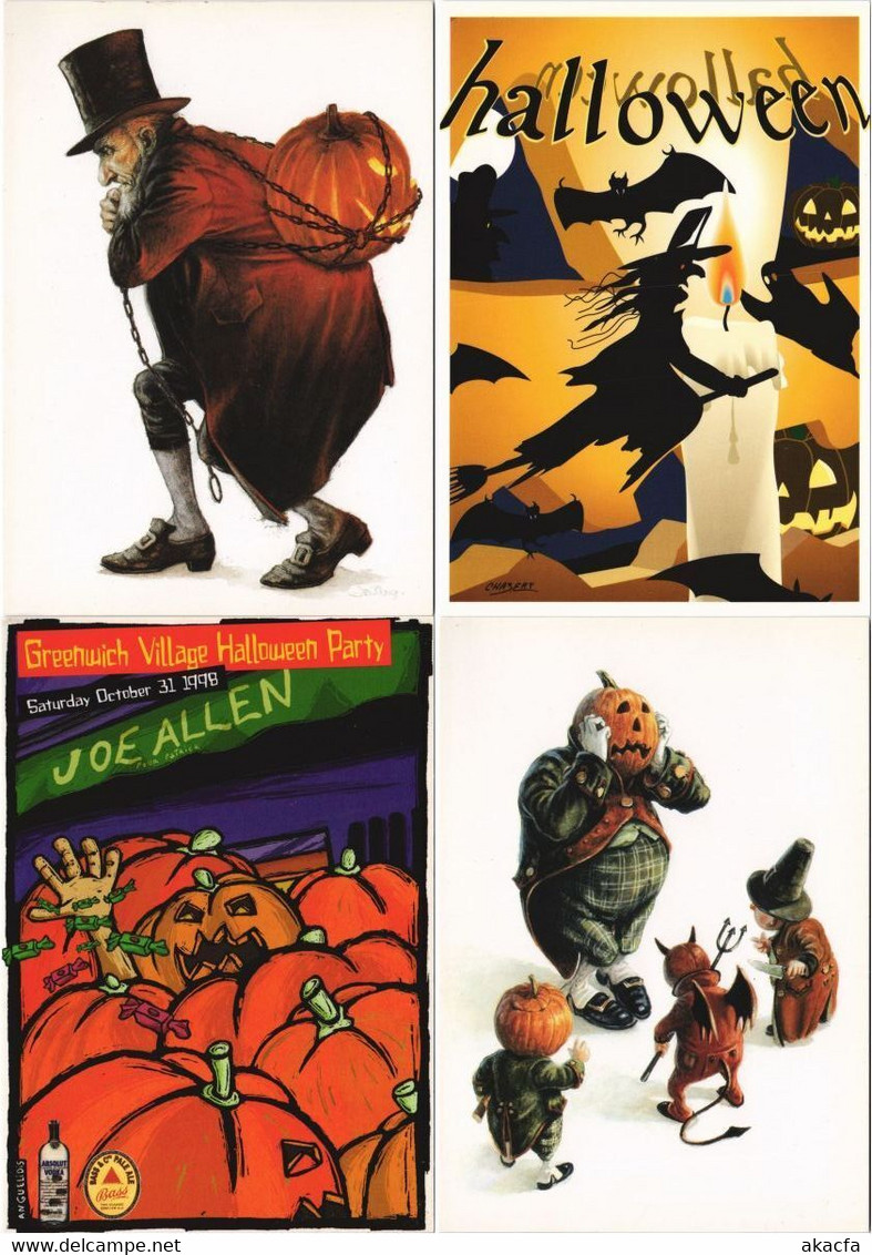 PUMPKINS, HALLOWEEN HOLIDAY 25 Modern Postcards (L5258) - Halloween