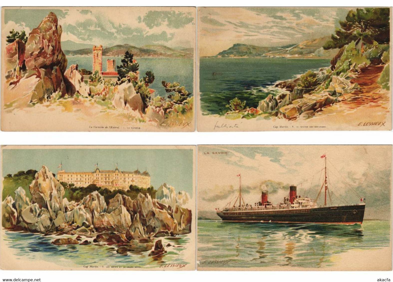 C.LESSIEUX ARTIST SIGNED FRANCE Incl. SHIPPING 20 Vintage Postcards (L3233) - Lessieux