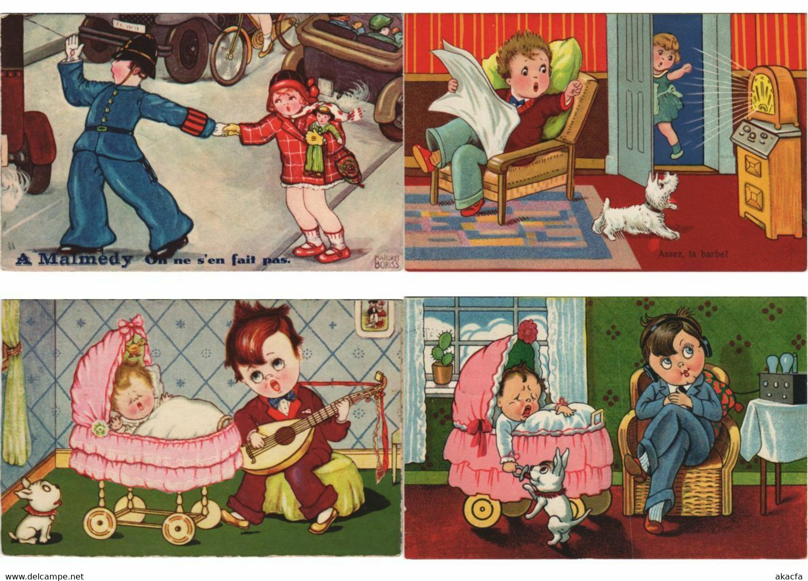 ARTIST SIGNED MARGARET BORISS CHILDREN 20 Vintage Postcards (L4247) - Boriss, Margret