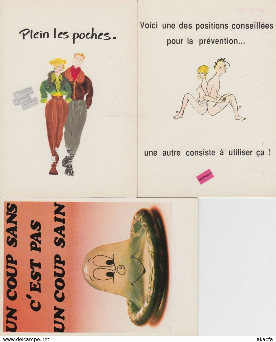 SIDA HIV Condoms MEDICAL 32 Modern Postcards mostly pre-1990 (L5189)