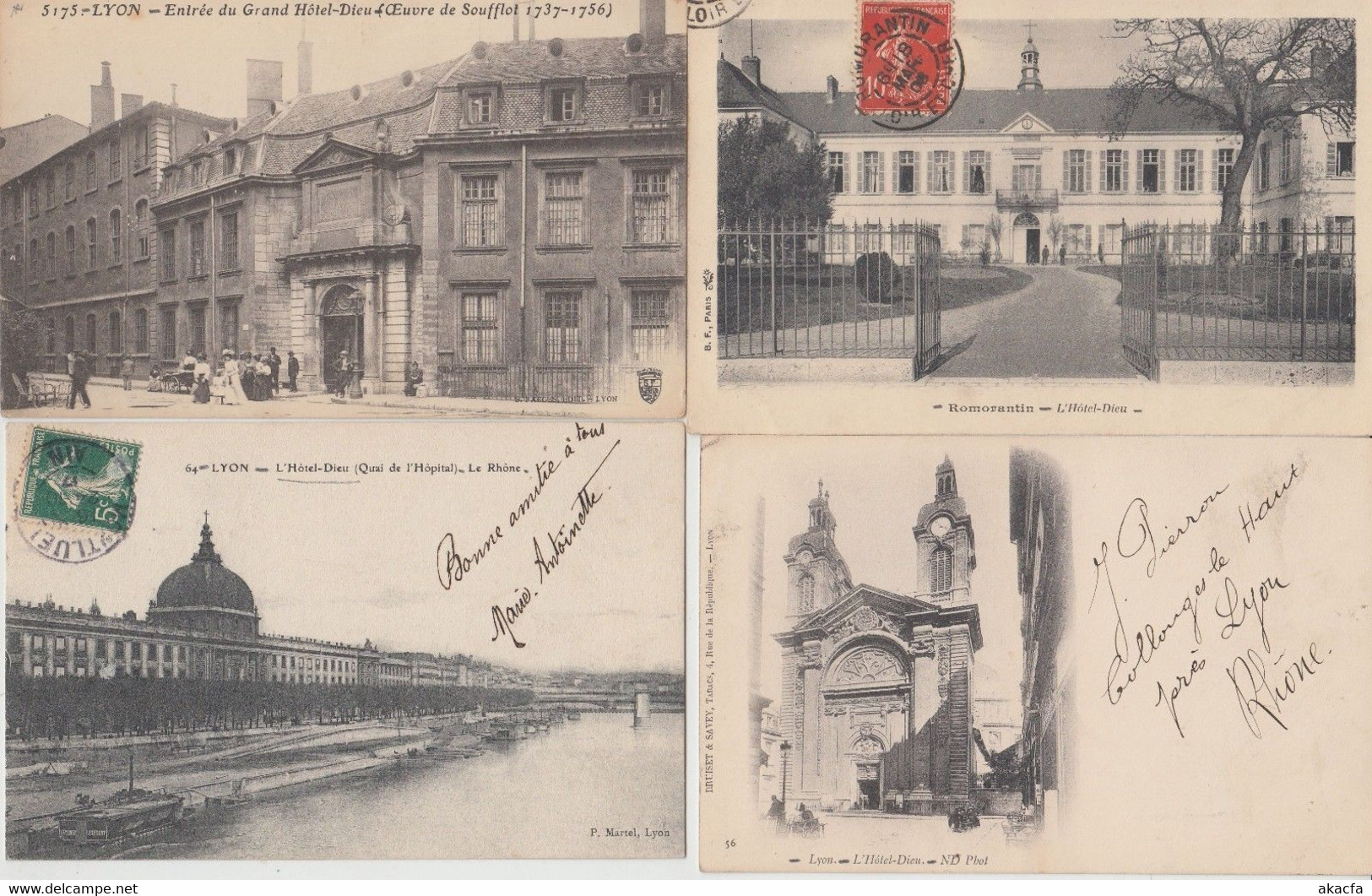 L'HOTEL DIEU FRANCE 47 Vintage Postcards Mostly Pre-1940 (L5655) - Santé
