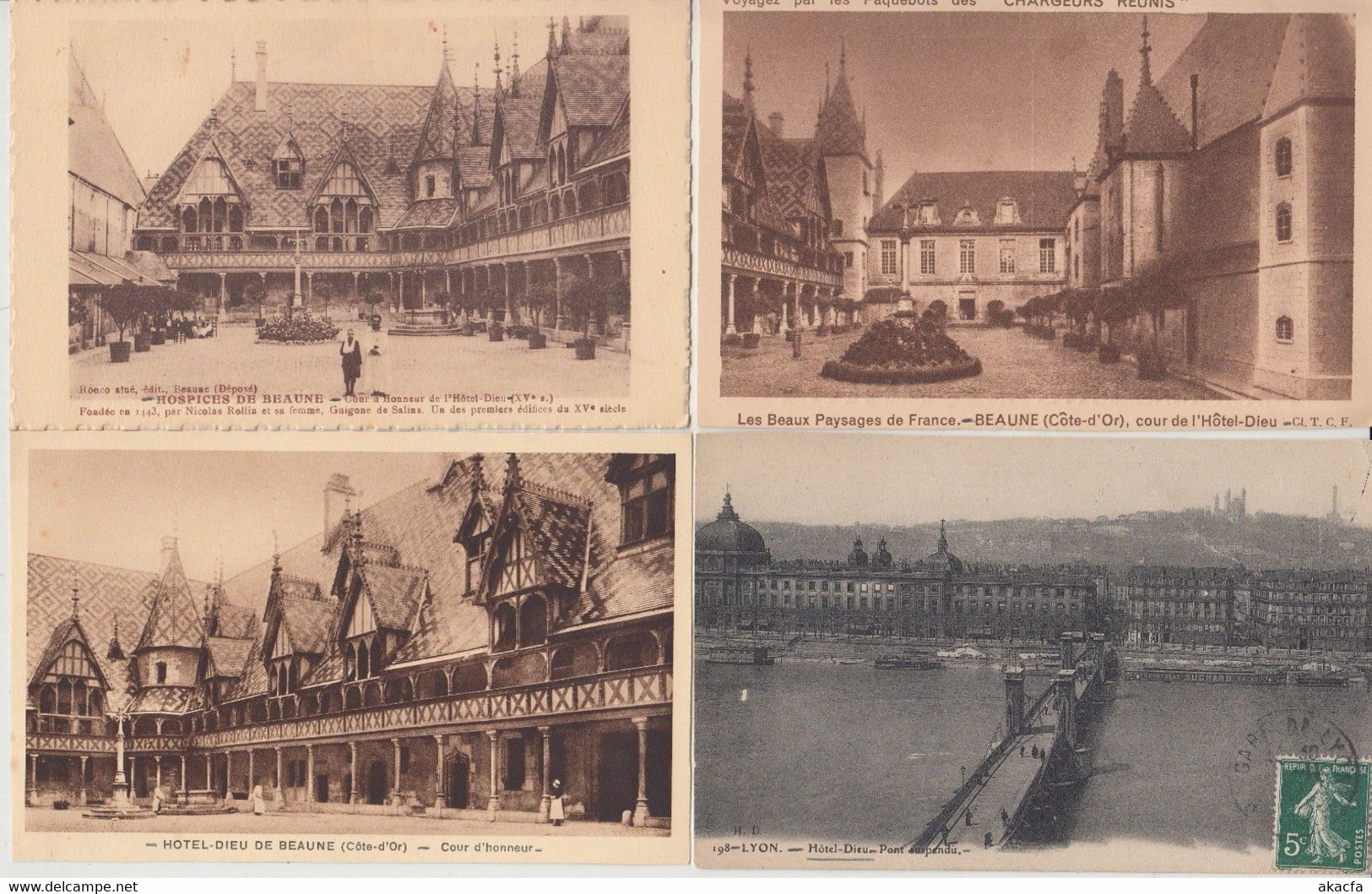 L'HOTEL DIEU FRANCE 47 Vintage Postcards Mostly Pre-1940 (L5655) - Santé