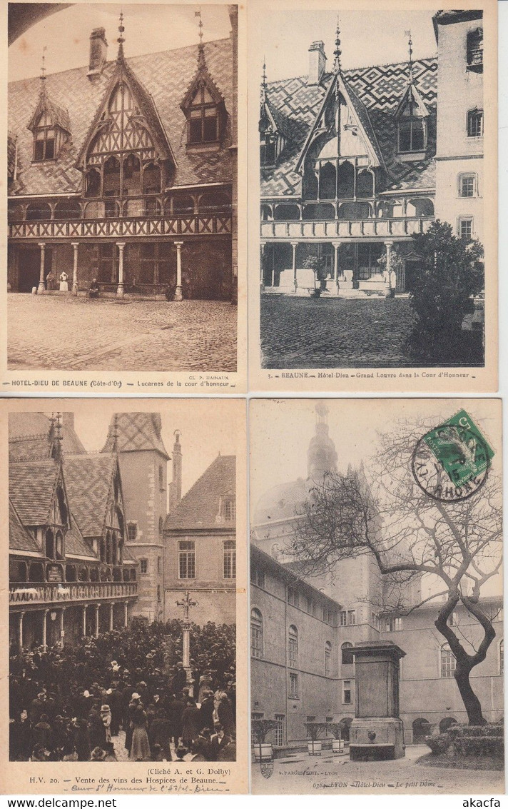 L'HOTEL DIEU FRANCE 47 Vintage Postcards mostly pre-1940 (L5655)