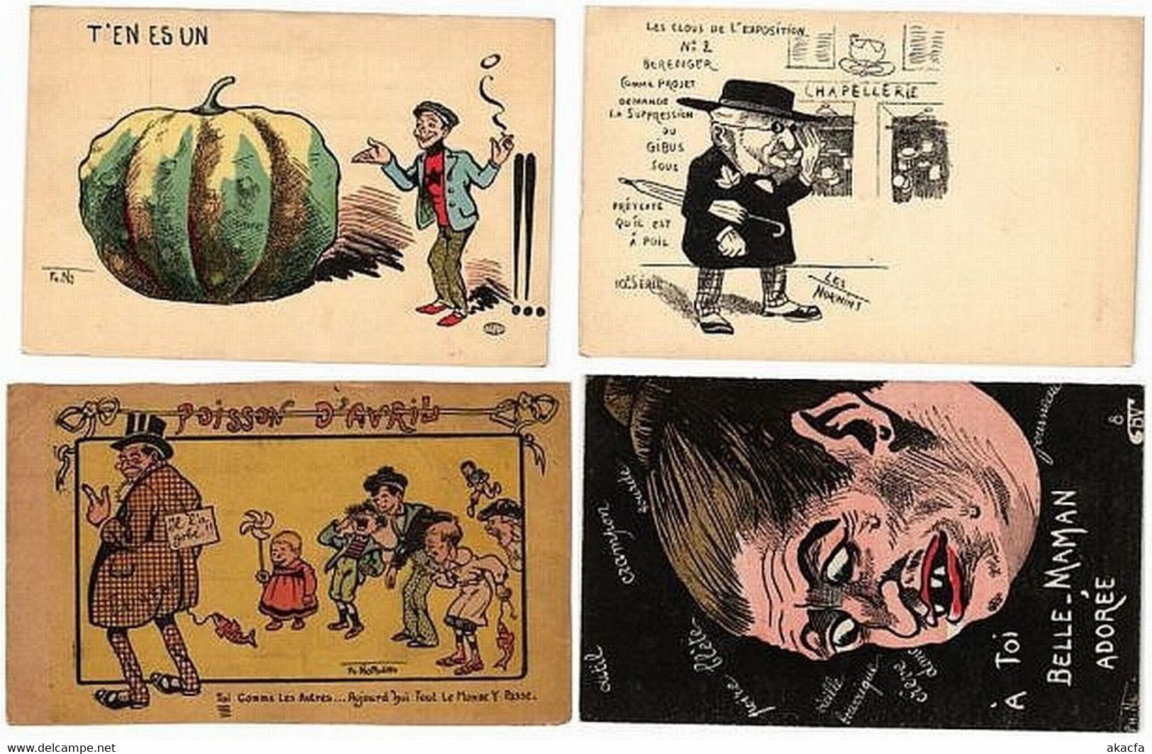 NORWINS POLITIC SATIRE ARTIST SIGNED, HUMOR 16 Vintage Postcards (L5622) - Norwins